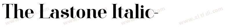 The Lastone Italic字体转换